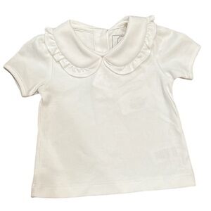 NWT Lila and Hayes Emily Shirt, Ruffle Peter Pan Collar Short Sleeve Shirt